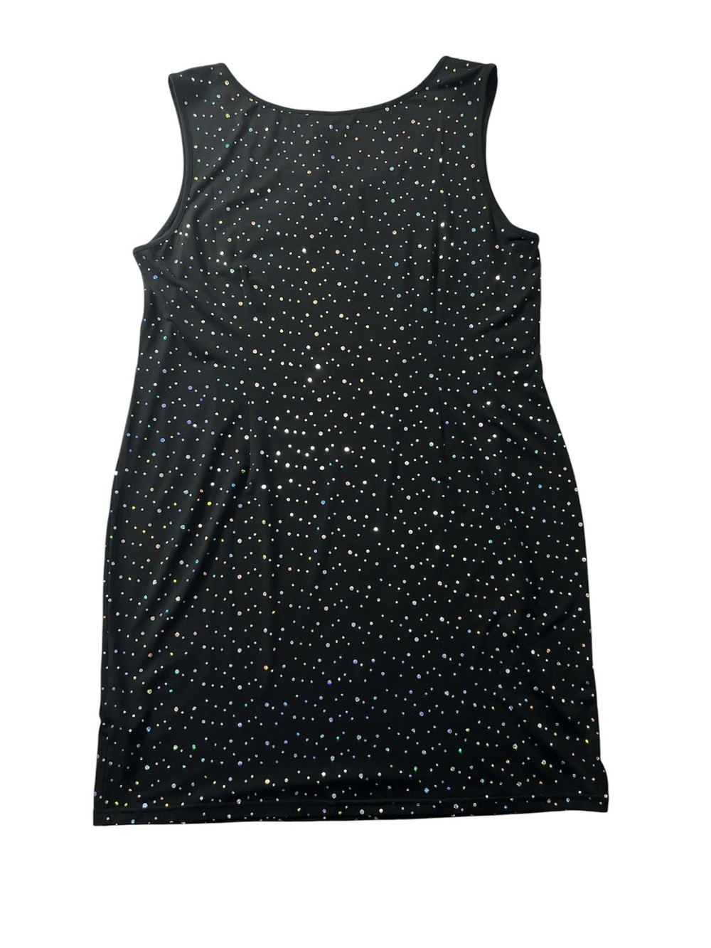 Bob Mackie Wearable Art Black Rhinestone Dress Sparkly Sleeveless Glam Large - Picture 3 of 7